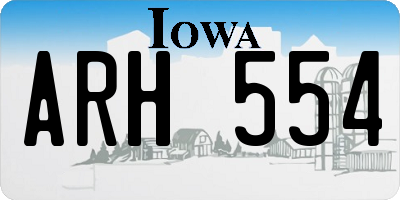 IA license plate ARH554