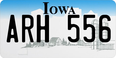 IA license plate ARH556
