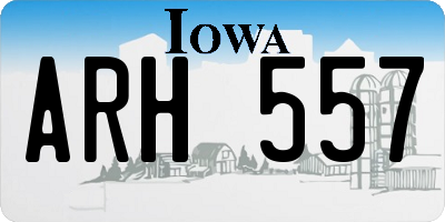 IA license plate ARH557