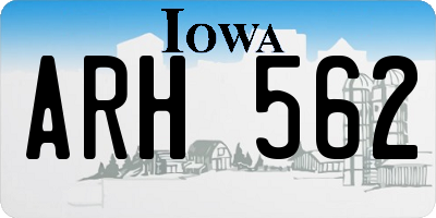 IA license plate ARH562