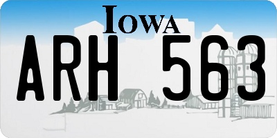 IA license plate ARH563