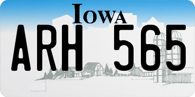 IA license plate ARH565