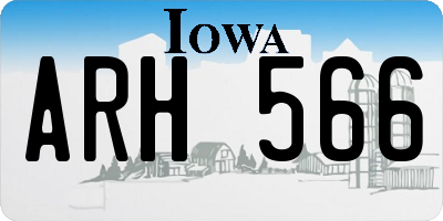 IA license plate ARH566
