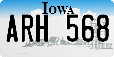 IA license plate ARH568