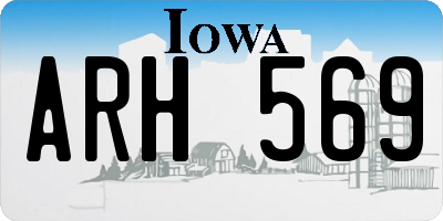IA license plate ARH569