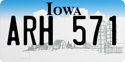 IA license plate ARH571