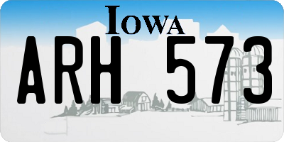 IA license plate ARH573
