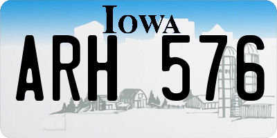 IA license plate ARH576