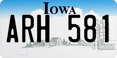 IA license plate ARH581