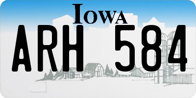 IA license plate ARH584