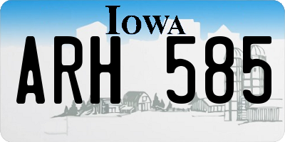 IA license plate ARH585