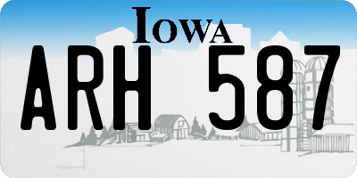 IA license plate ARH587