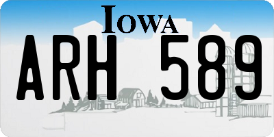 IA license plate ARH589