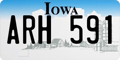 IA license plate ARH591