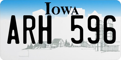 IA license plate ARH596