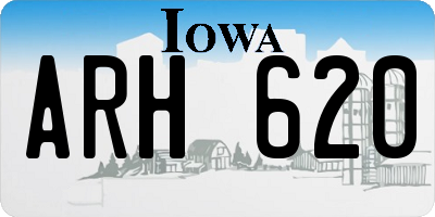IA license plate ARH620