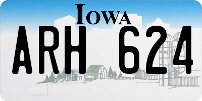 IA license plate ARH624