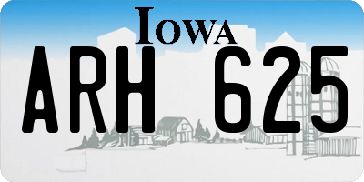 IA license plate ARH625