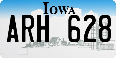 IA license plate ARH628