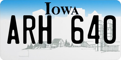 IA license plate ARH640