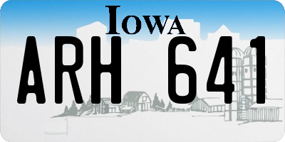 IA license plate ARH641