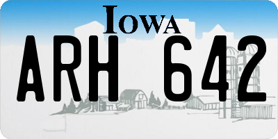 IA license plate ARH642