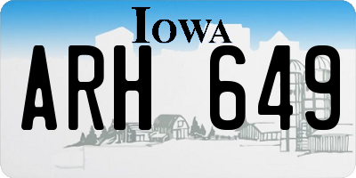 IA license plate ARH649