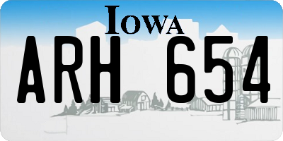 IA license plate ARH654