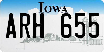 IA license plate ARH655