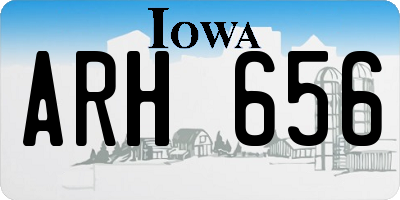 IA license plate ARH656