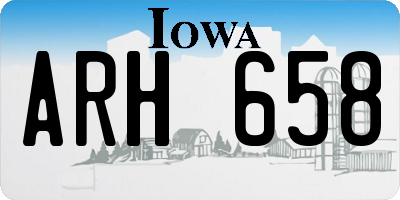 IA license plate ARH658