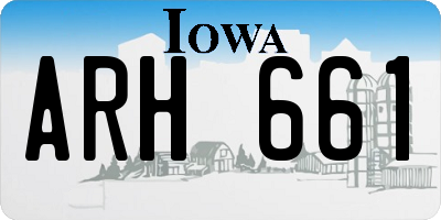 IA license plate ARH661