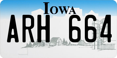 IA license plate ARH664