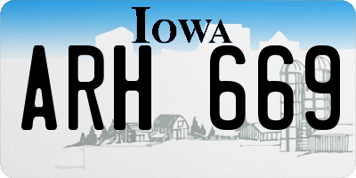 IA license plate ARH669