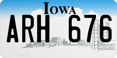 IA license plate ARH676