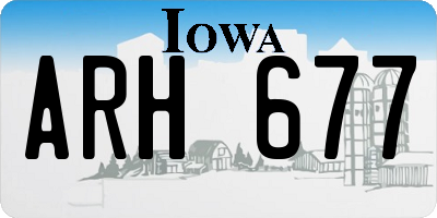IA license plate ARH677