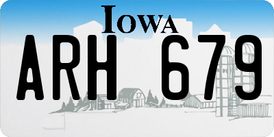 IA license plate ARH679