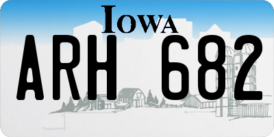 IA license plate ARH682