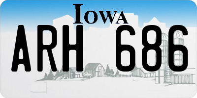 IA license plate ARH686