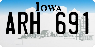 IA license plate ARH691