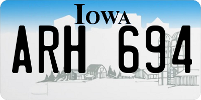 IA license plate ARH694