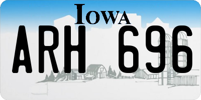 IA license plate ARH696