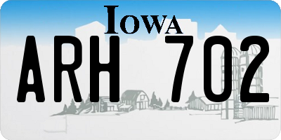 IA license plate ARH702