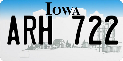 IA license plate ARH722