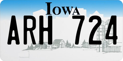 IA license plate ARH724