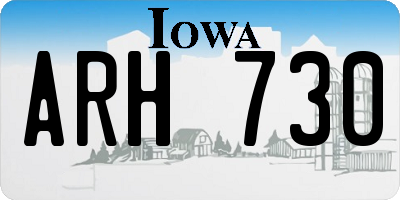 IA license plate ARH730