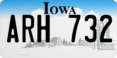 IA license plate ARH732
