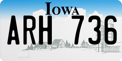 IA license plate ARH736