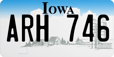 IA license plate ARH746