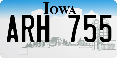 IA license plate ARH755